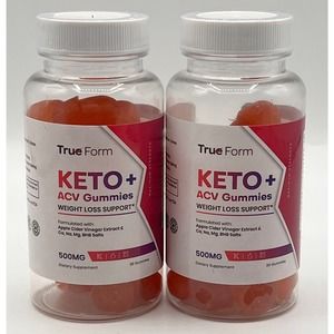 True Form Keto+ ACV Gummies - Weight Loss Support Supplement, 30 Gummies, 500MG